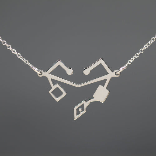Failsafe sterling silver heart key necklace