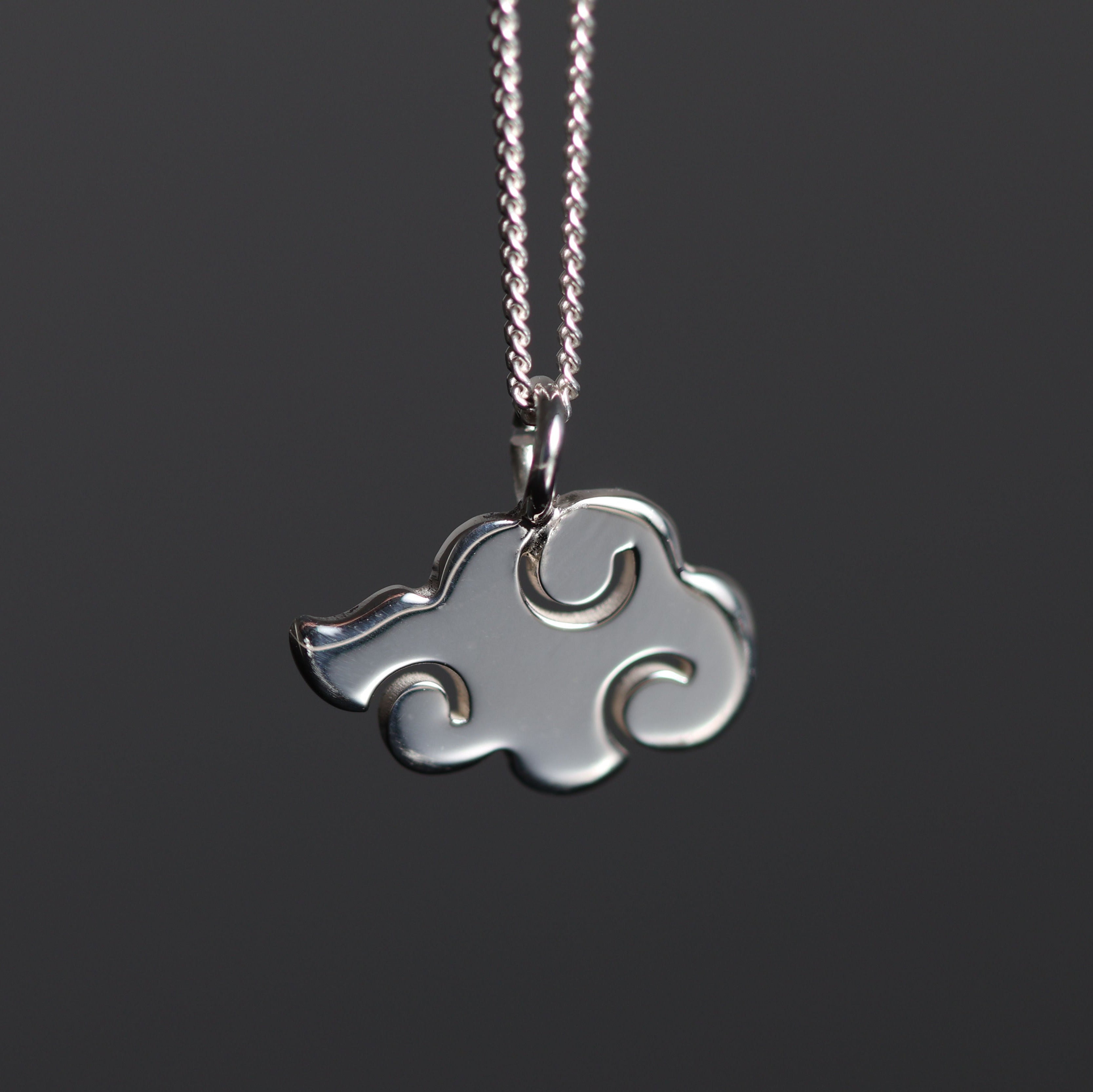 Red cloud necklace in sterling silver